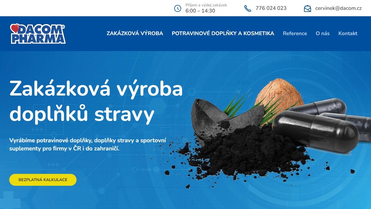 Dacom – webová prezentace